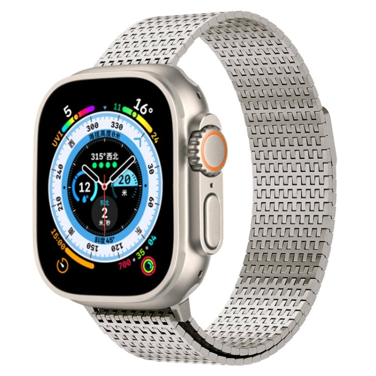 Lisslune | For Apple Watch SE 2022 40mm Milanese Loop Magnetic Closure Stainless Steel Strap (Titanium Gold)