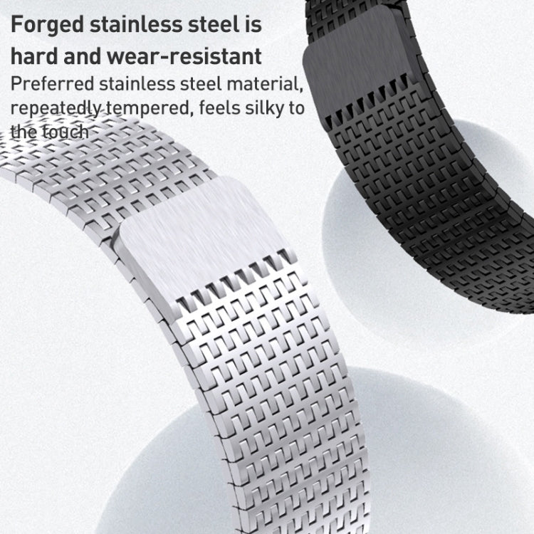 Lisslune | For Apple Watch Ultra 49mm Milanese Loop Magnetic Closure Stainless Steel Band (Gold)