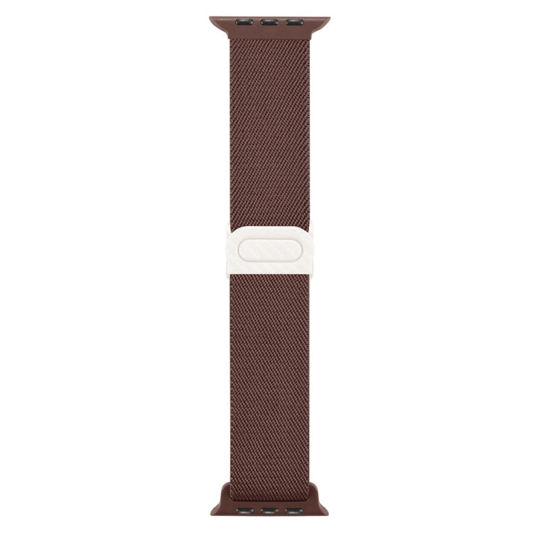 Lisslune | For Apple Watch Ultra 2 49mm Carbon Fiber Texture Snap Buckle Nylon Watch Strap (Rough Purple)