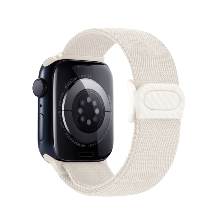 Lisslune | For Apple Watch Series 2 38mm Carbon Fiber Texture Snap-Buckle Nylon Watch Band (Starlight)