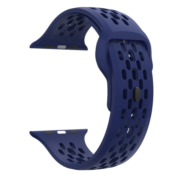 Lisslune | For Apple Watch Ultra 49mm Oval Holes Fluororubber Band (Midnight Blue)