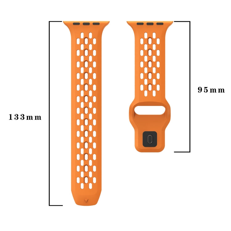 Lisslune | For Apple Watch Ultra 49mm Oval Holes Fluororubber Band (Midnight Blue)