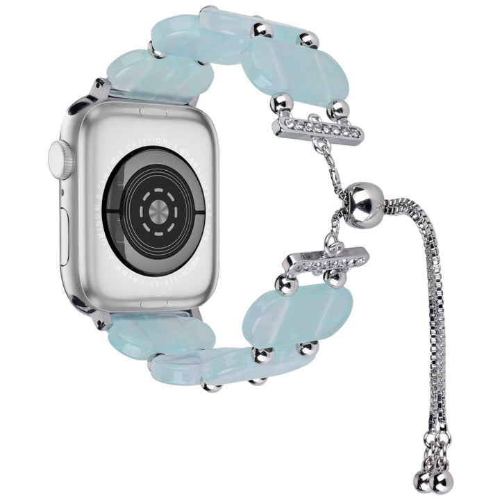 Lisslune | For Apple Watch SE 2023 40mm Resin Extendable Chain Watch Strap (Ice Blue)
