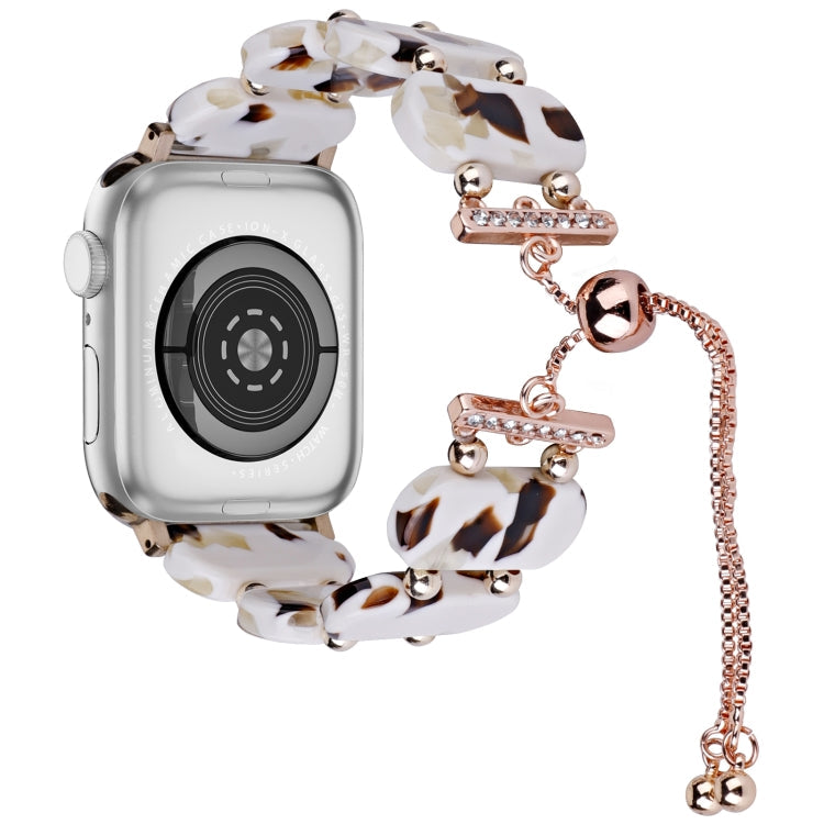 Lisslune | For Apple Watch SE 2023 40mm Resin expandable chain watch band (Nougat)