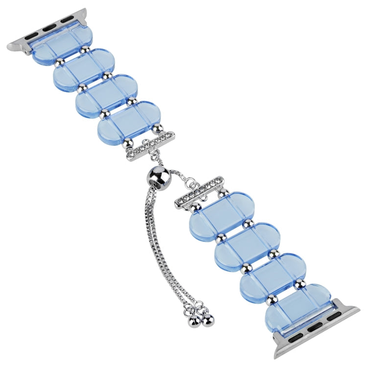 Lisslune | For Apple Watch Ultra 49mm Resin Expandable Chain Watch Band (Blue)