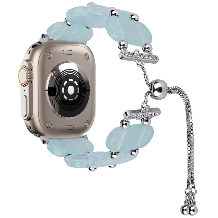 Lisslune | For Apple Watch Ultra 49mm Resin Detachable Chain Watch Strap (Ice Blue)