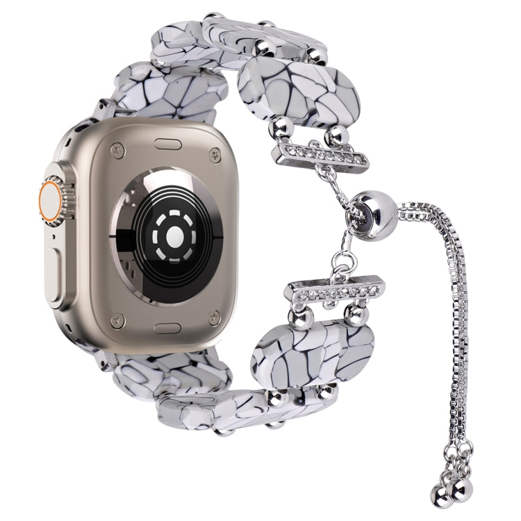 Lisslune | For Apple Watch Ultra 49mm Resin retractable chain bracelet (cracks)