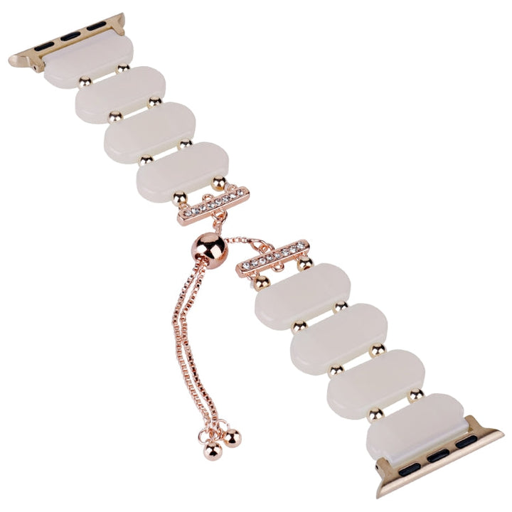 Lisslune | For Apple Watch Ultra 49mm Resin retractable chain bracelet (Mermaid Pink)