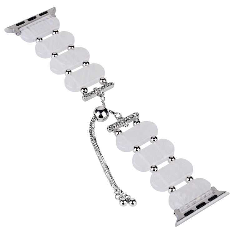 Lisslune | For Apple Watch Series 8 45mm Resin retractable chain watch band (fluorescent)