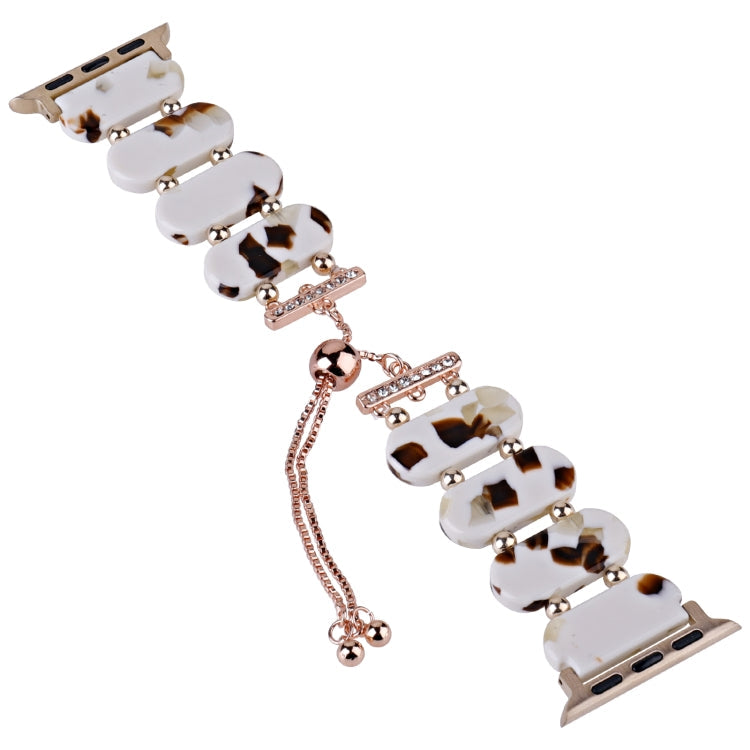 Lisslune | For Apple Watch Series 8 45 mm Resin Expandable Chain Watch Band (Nougat)