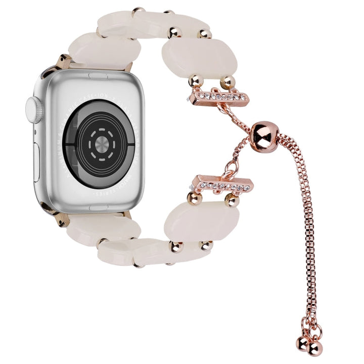 Lisslune | For Apple Watch SE 2022 40 mm Resin Extendable Chain Watch Band (Mermaid Pink)