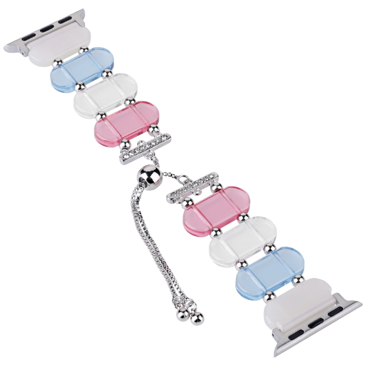Lisslune | For Apple Watch SE 44mm Resin retractable chain watch band (Colors)