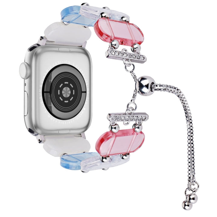 Lisslune | For Apple Watch Series 2 42mm Resin Expandable Chain Bracelet (Colors)