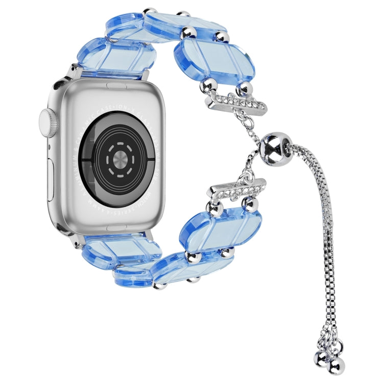 Lisslune | For Apple Watch 42mm Resin Expandable Chain Watch Band (Blue)