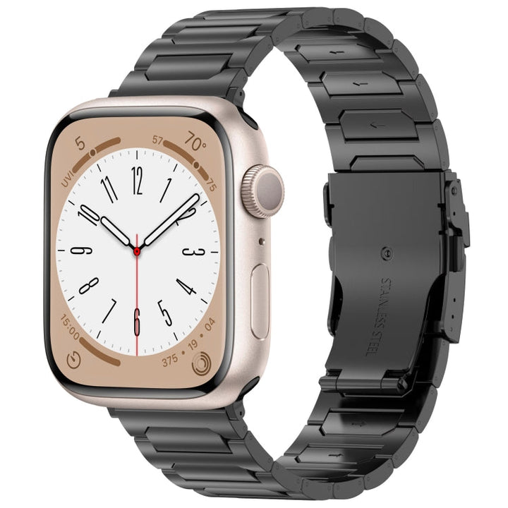 Lisslune | For Apple Watch SE 2023 40mm I-shaped titanium metal band (Black)