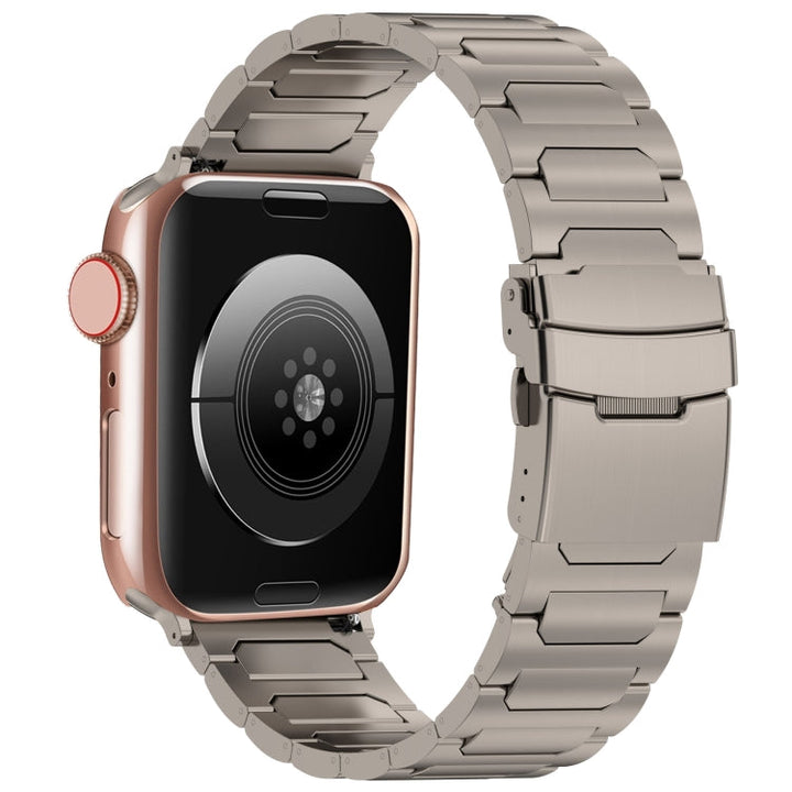 Lisslune | For Apple Watch SE 2023 40mm I-shaped titanium metal watch band (Titanium)