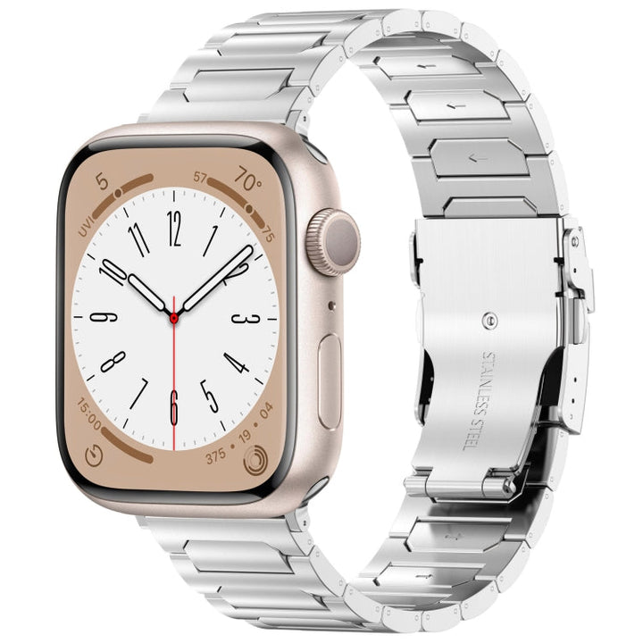 Lisslune | For Apple Watch Series 9 45mm I-shaped Titanium Metal Bracelet (Silver)