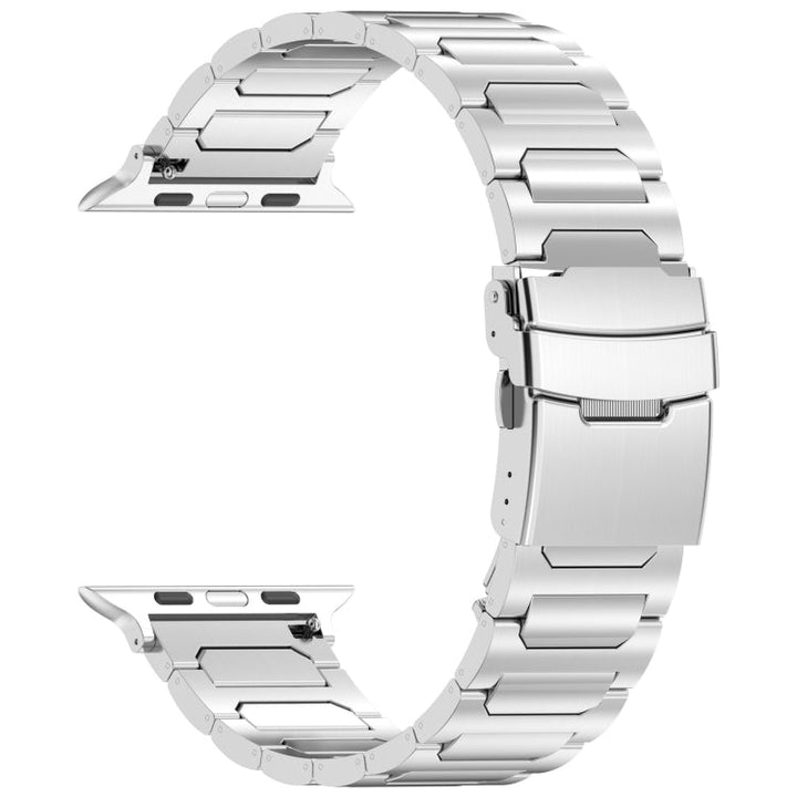 Lisslune | For Apple Watch Ultra 49mm I-shaped titanium metal watch band (Mirror Silver)
