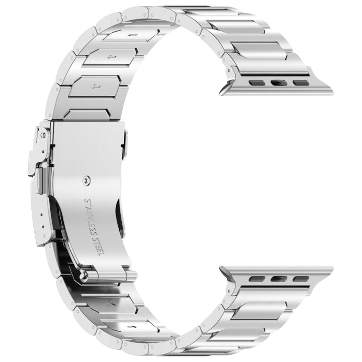 Lisslune | For Apple Watch Ultra 49mm I-shaped titanium metal watch band (Mirror Silver)