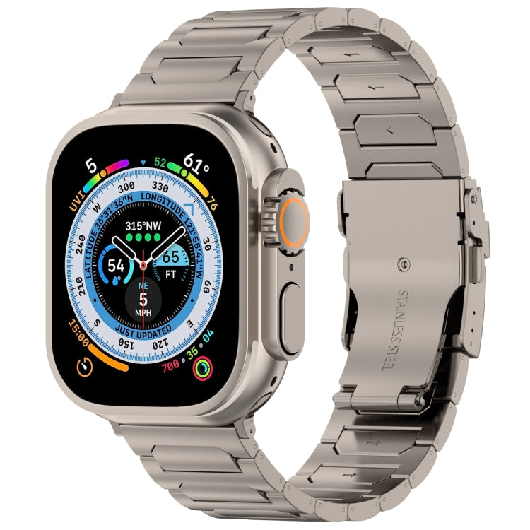 Lisslune | For Apple Watch Ultra 49mm I-shaped Titanium Metal Strap (Titanium)