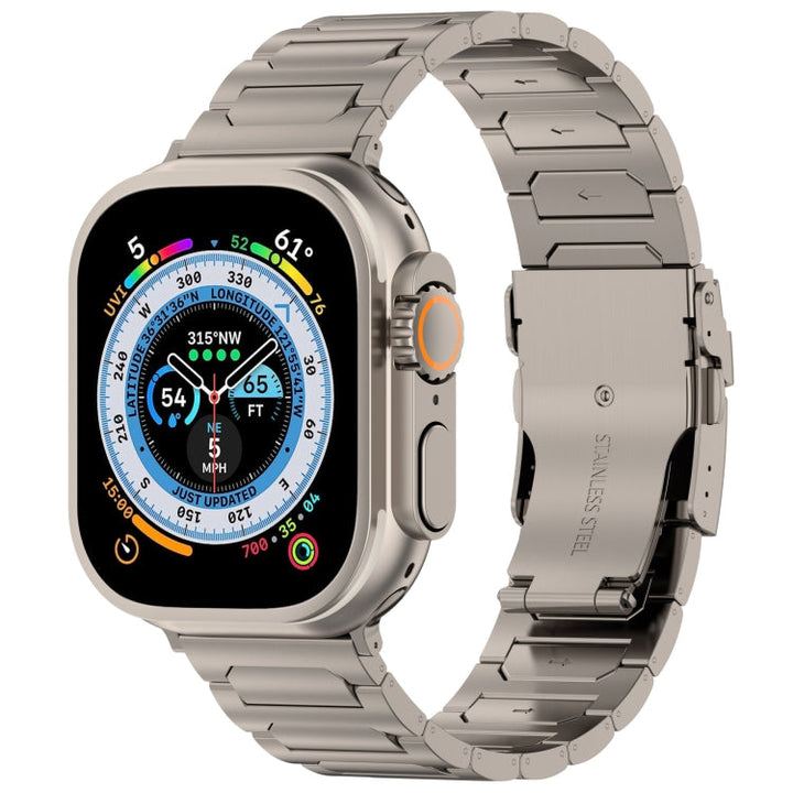 Lisslune | For Apple Watch Ultra 49mm I-shaped Titanium Metal Strap (Titanium)