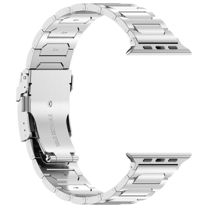 Lisslune | For Apple Watch Ultra 49mm I-shaped titanium metal watch strap (Silver)