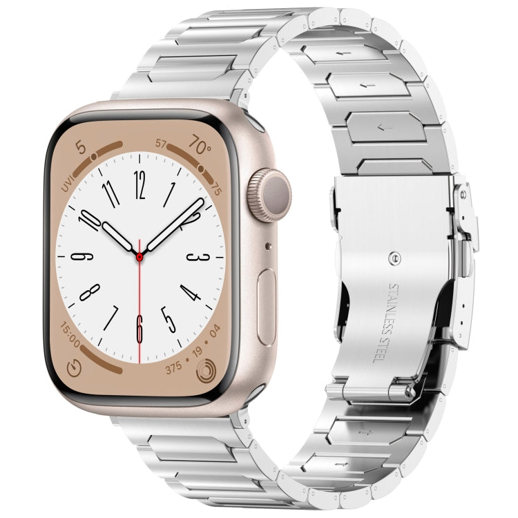 Lisslune | For Apple Watch Series 2 38mm I-shaped titanium metal watch band (Mirror Silver)