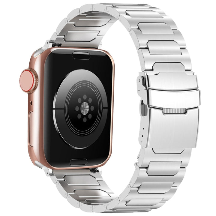Lisslune | For Apple Watch 42mm I-shaped Titanium Metal Band (Silver)