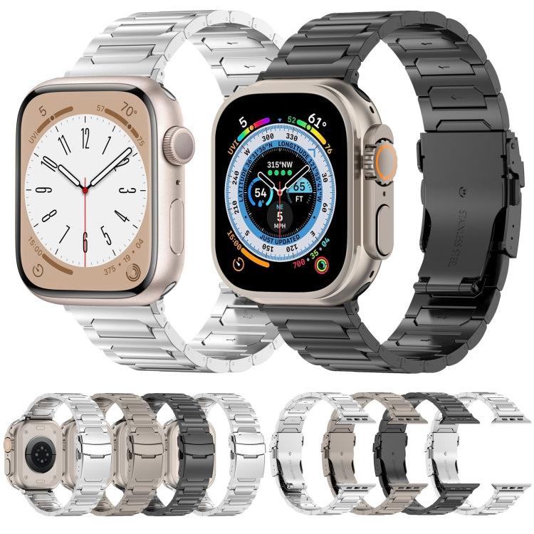 Lisslune | For Apple Watch Ultra 49mm I-shaped titanium metal watch band (Mirror Silver)