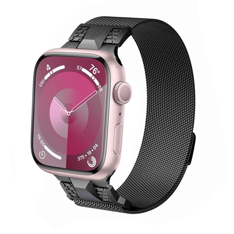 Lisslune | For Apple Watch Series 2 42mm Mecha Style Milanese Metal Strap (Titanium Gray)