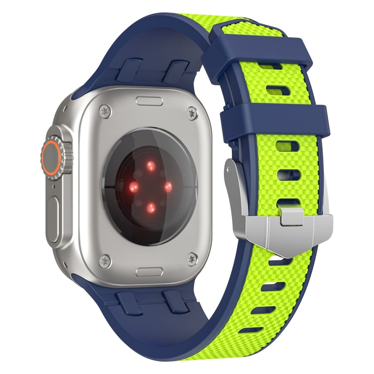 Lisslune | For Apple Watch Series 9 45mm Oak Silicone Strap (Blue Lime)