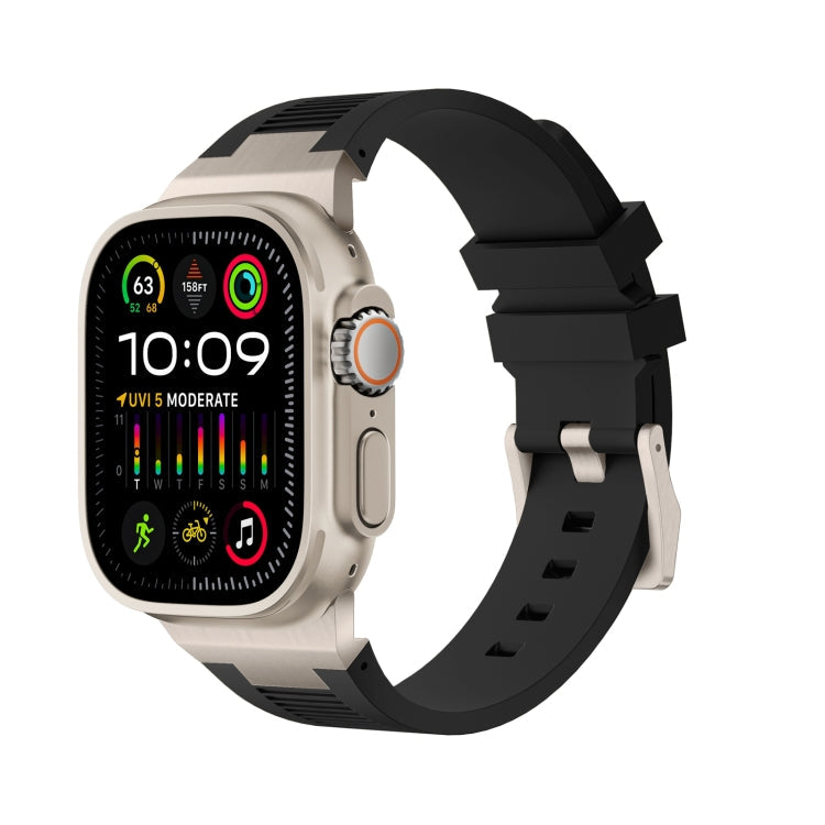 Lisslune | For Apple Watch Ultra 2 49mm Loners Liquid Silicone Watch Band (Titanium Black)