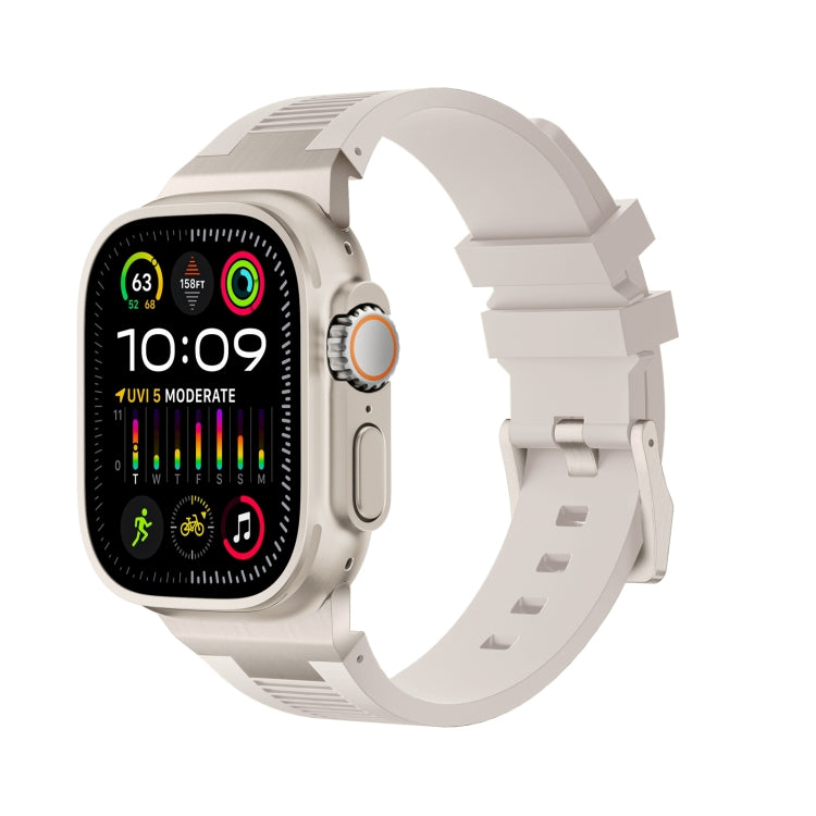 Lisslune | For Apple Watch Ultra 2 49mm Loners Liquid Silicone Watch Band (Titanium Starlight)