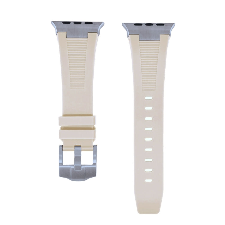 Lisslune | For Apple Watch SE 2023 44mm Loners Liquid Silicone Watch Band (Titanium Starlight)