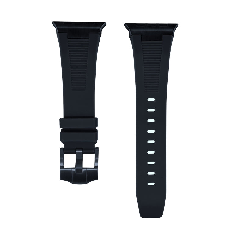 Lisslune | For Apple Watch Ultra 49mm Loners Liquid Silicone Watch Strap (Black Black)