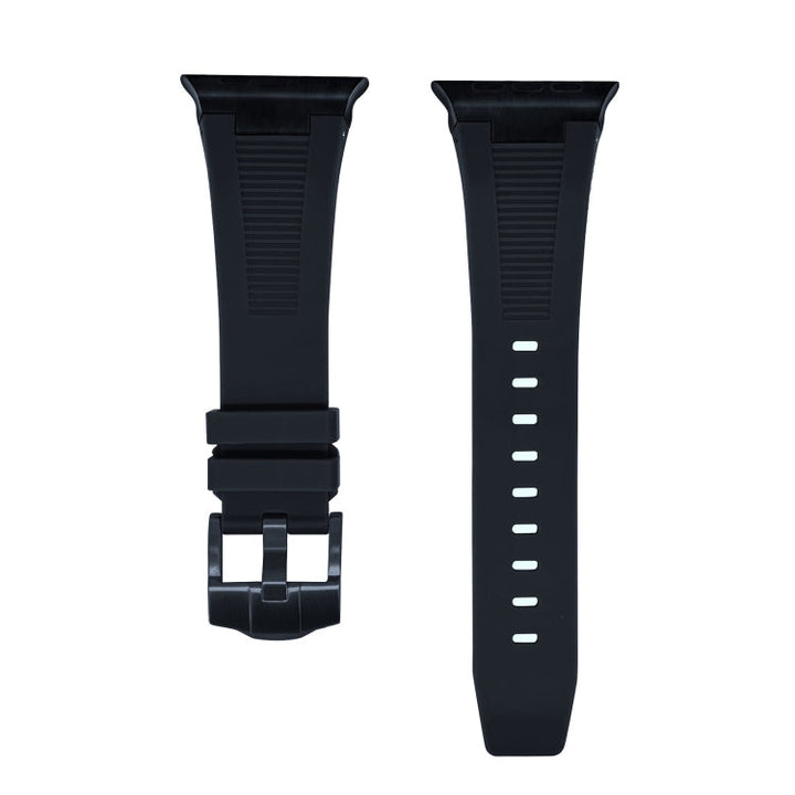 Lisslune | For Apple Watch Ultra 49mm Loners Liquid Silicone Watch Strap (Black Black)