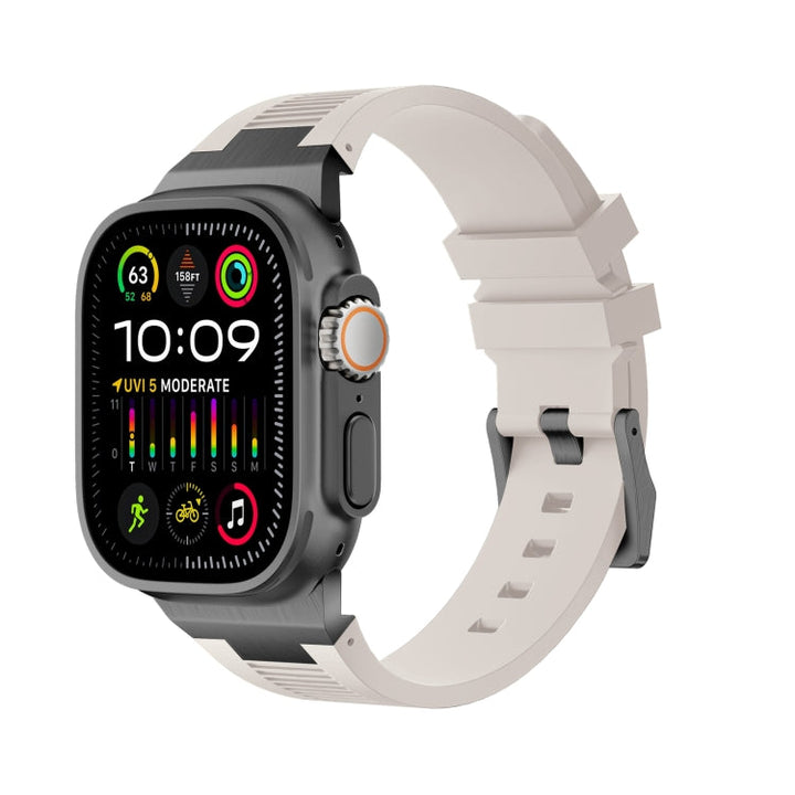 Lisslune | For Apple Watch Ultra 49mm Loners Liquid Silicone Watch Band (Black Star Dust)