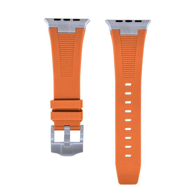 Lisslune | For Apple Watch Ultra 49mm Loners Liquid Silicone Watch Band (Titanium Orange)