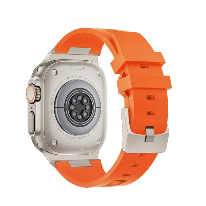 Lisslune | For Apple Watch Ultra 49mm Loners Liquid Silicone Watch Band (Titanium Orange)
