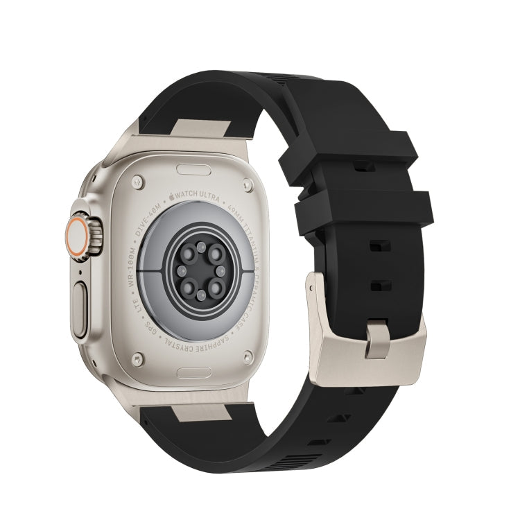 Lisslune | For Apple Watch Ultra 49mm Loners Liquid Silicone Watch Strap (Titanium Black)