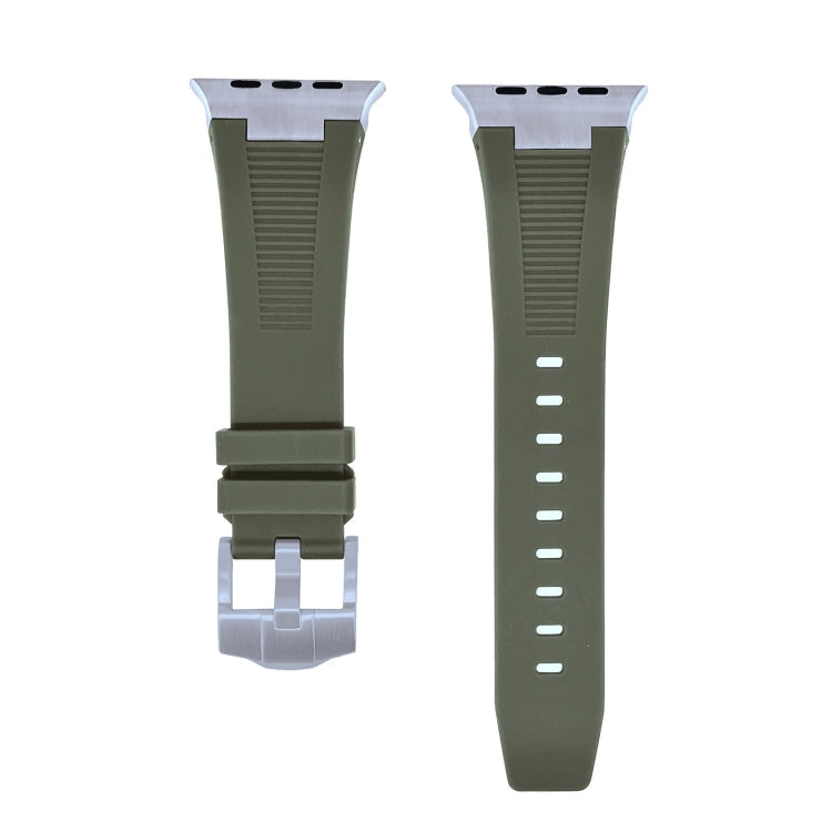 Lisslune | For Apple Watch Ultra 49mm Loners Liquid Silicone Strap (Titanium Green)