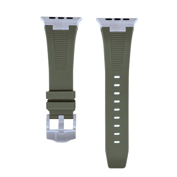Lisslune | For Apple Watch Ultra 49mm Loners Liquid Silicone Strap (Titanium Green)