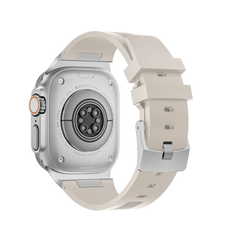 Lisslune | For Apple Watch SE 44mm Loners Liquid Silicone Watch Band (Silver Starry Sky)