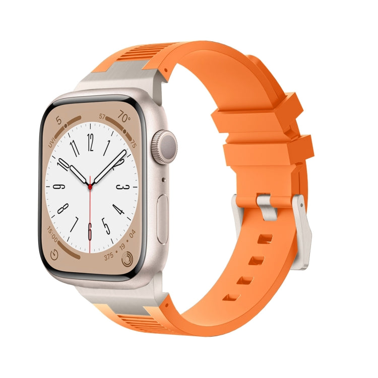 Lisslune | For Apple Watch Series 2 42mm Loners Liquid Silicone Watch Strap (Titanium Orange)