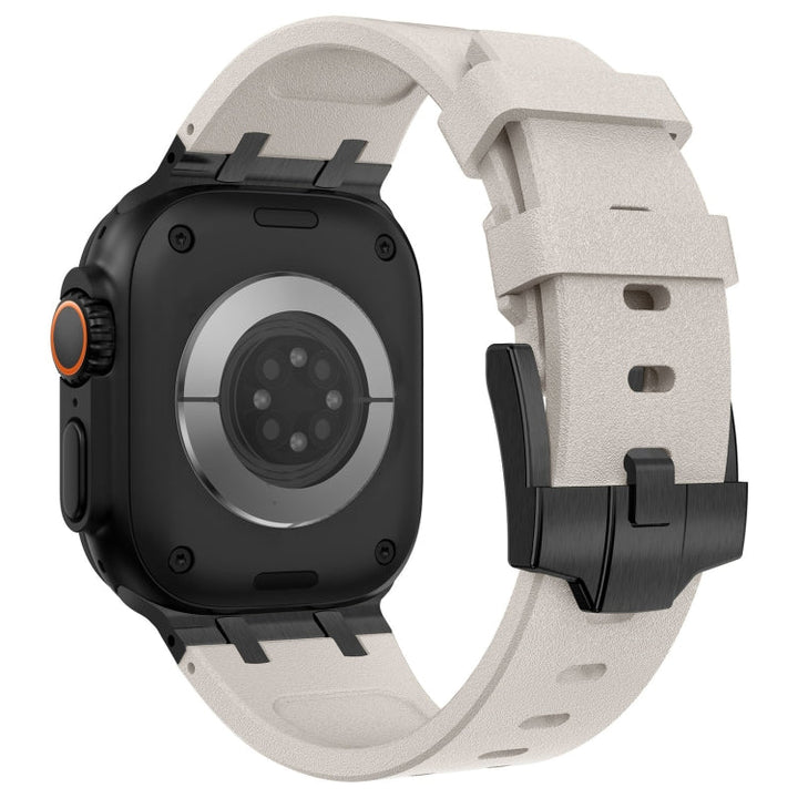 Lisslune | For Apple Watch Ultra 49mm Stone Grain Liquid Silicone Watch Strap (Black Starry Light)