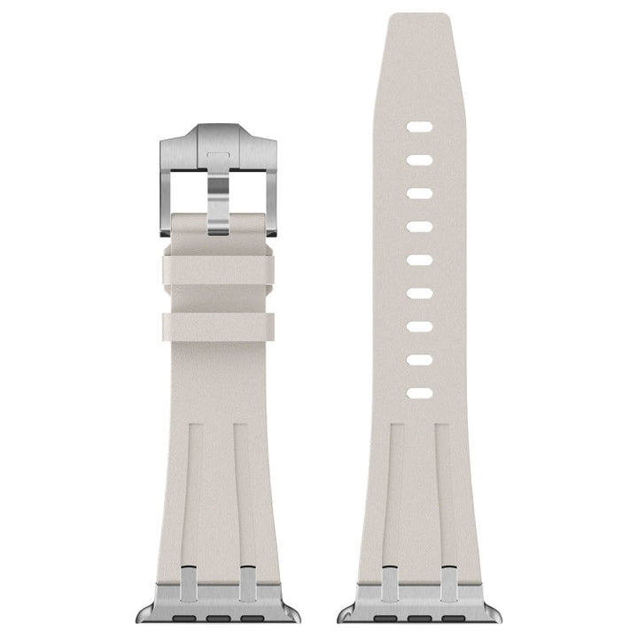Lisslune | For Apple Watch SE 2022 44mm Stone Grain Liquid Silicone Watch Band (Silver Star Light)