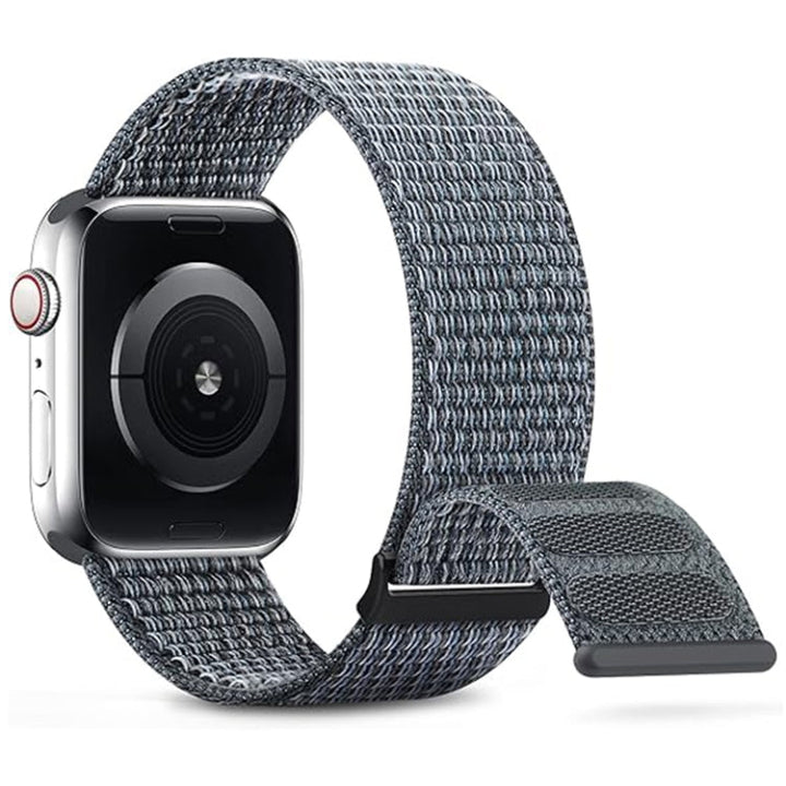 Lisslune | For Apple Watch SE 2022 40mm Double Velcro Nylon Watch Strap (Gray)