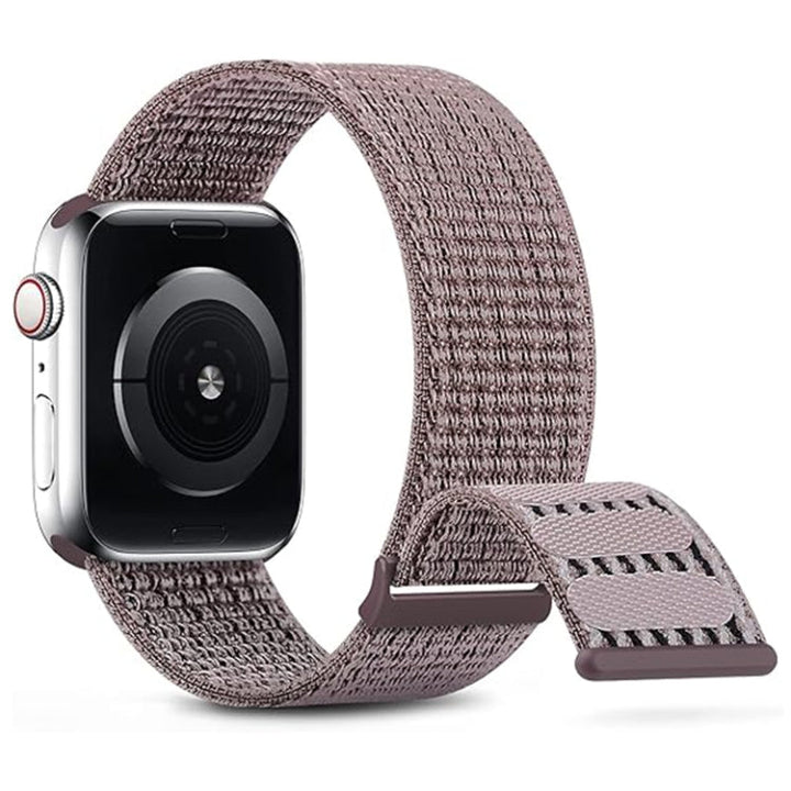 Lisslune | For Apple Watch SE 2022 44mm Double Loop Nylon Watch Strap (Smoke Purple)