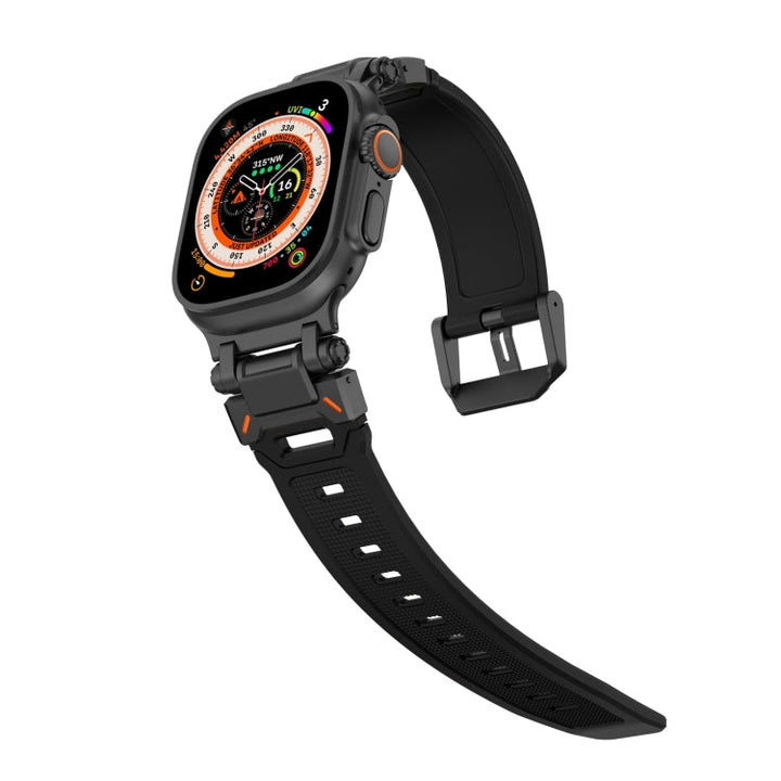 Lisslune | For Apple Watch SE 2023 44mm Explorer TPU Watch Strap (Black Black)