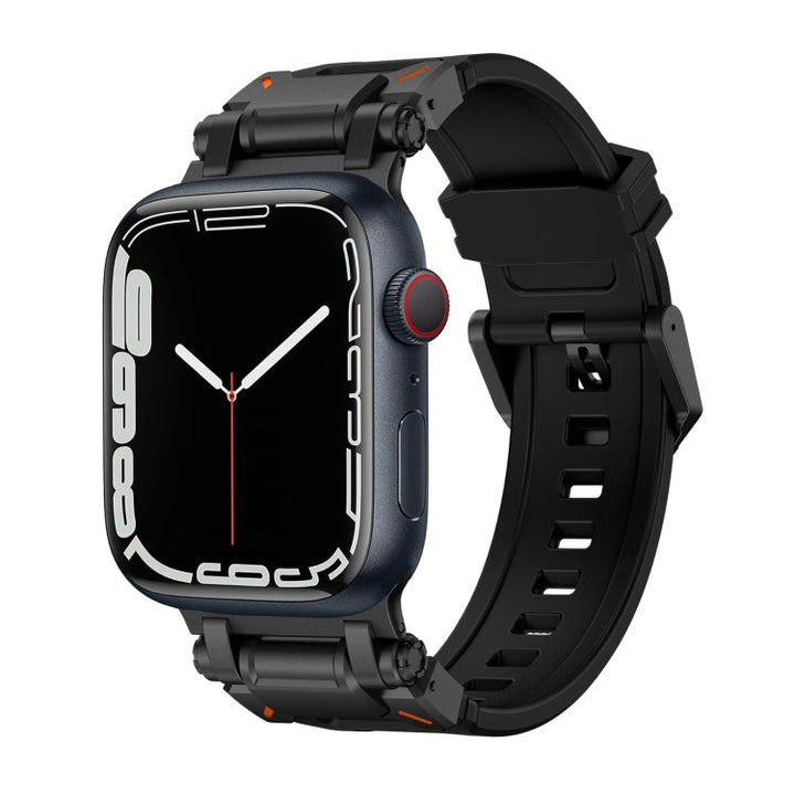 Lisslune | For Apple Watch SE 2023 44mm Explorer TPU Watch Strap (Black Black)